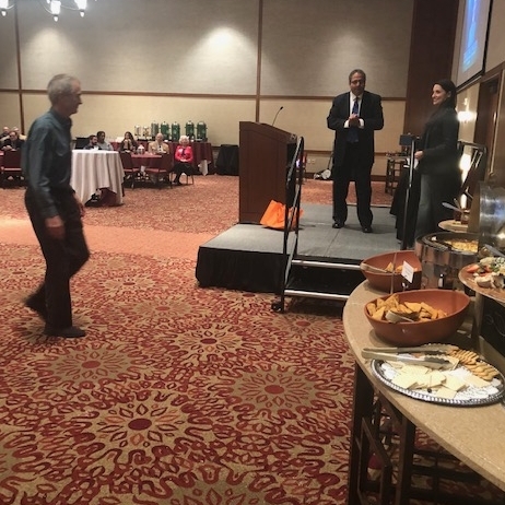 Jim Foreman accepting for Truong Nguyen, winner of the Pylon Impact Award