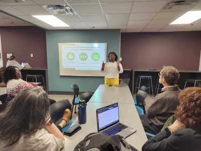 Guest Lecture: The Positionality of Women in Ghana’s Higher Education Institutions. (Photos by Amanda Broome for Virginia Tech)