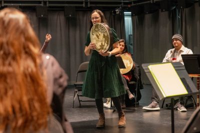 Rhythm and Connection: Itraab Music Ensemble Workshop. (Photo by Amanda Broome for Virginia Tech)