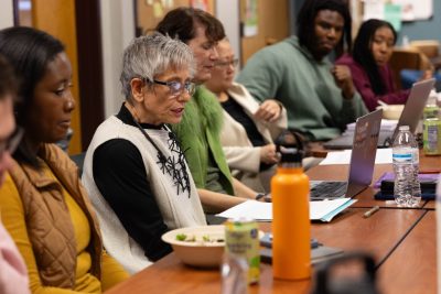 Guest Lectures: Defying Perpetrator Victim Stories in France and India. (Photos by Amanda Broome for Virginia Tech)