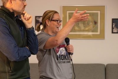Mozaiko and Cranwell International Center host the Multilingual Open Mic Night. (Photos by Amanda Broome for Virginia Tech)
