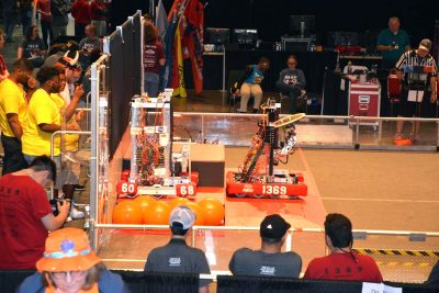 Delta Overload team participates in a robotic competition