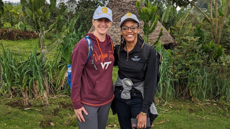 GOI 1 Sophie Wenzel and Carla Savage standing outside in Ethiopia.