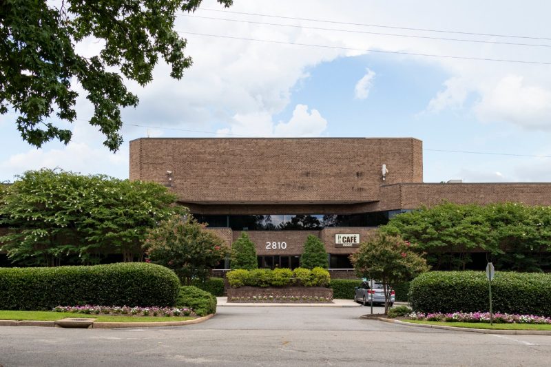 Brick office building